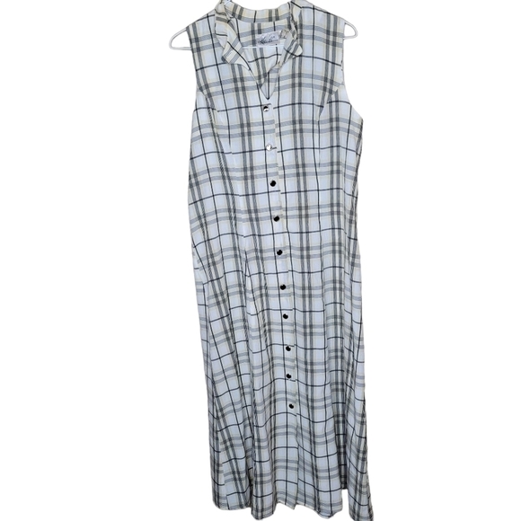 Kathie Lee Collection Dresses & Skirts - KATHIE Lee vtg Miss Honey vibe yellow and white button front midi dress sz 14